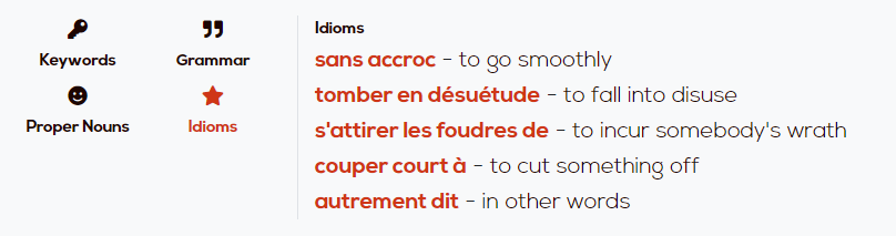 French idioms to learn French