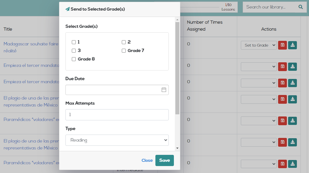 Setting assignments Newsdle