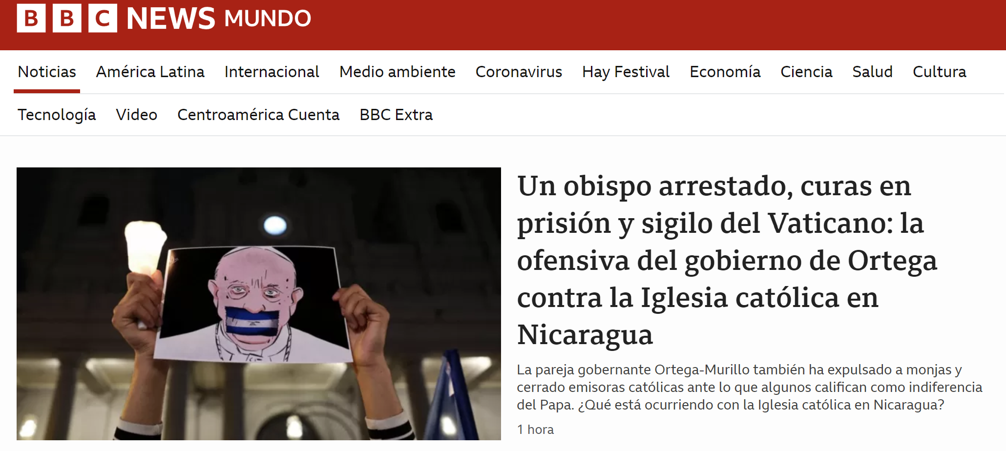 Newspaper in Spanish: BBC News Mundo