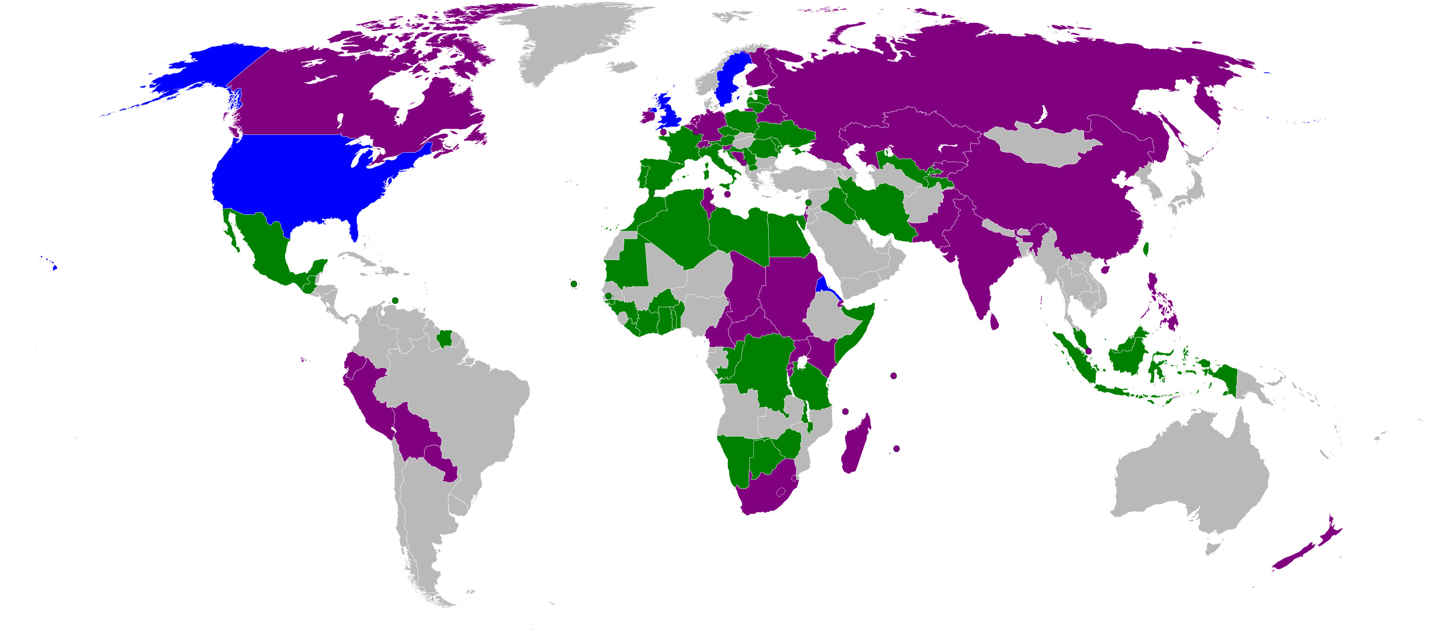 multilingual bilingual map of the world