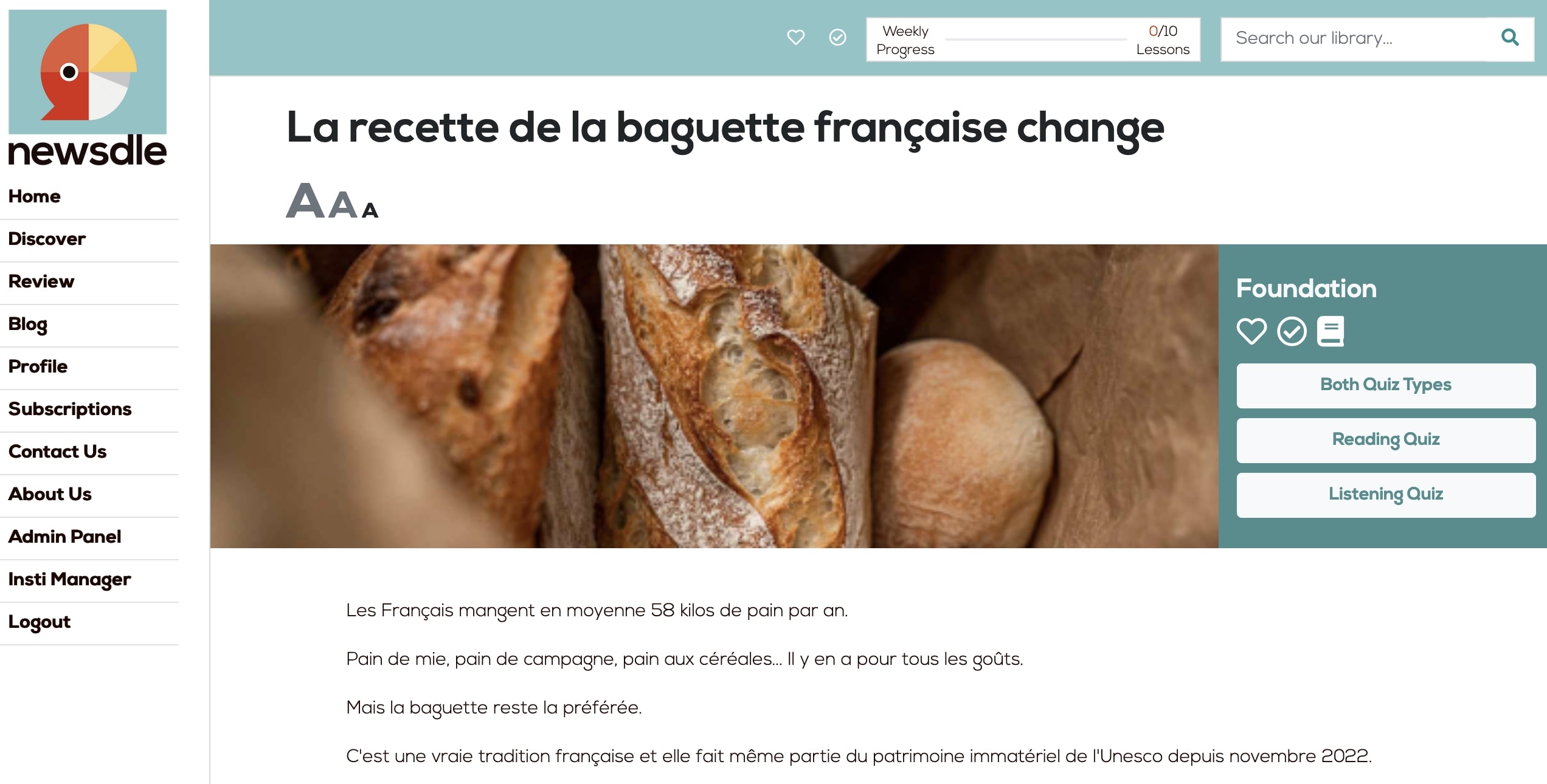 Newsdle - News to Learn French
